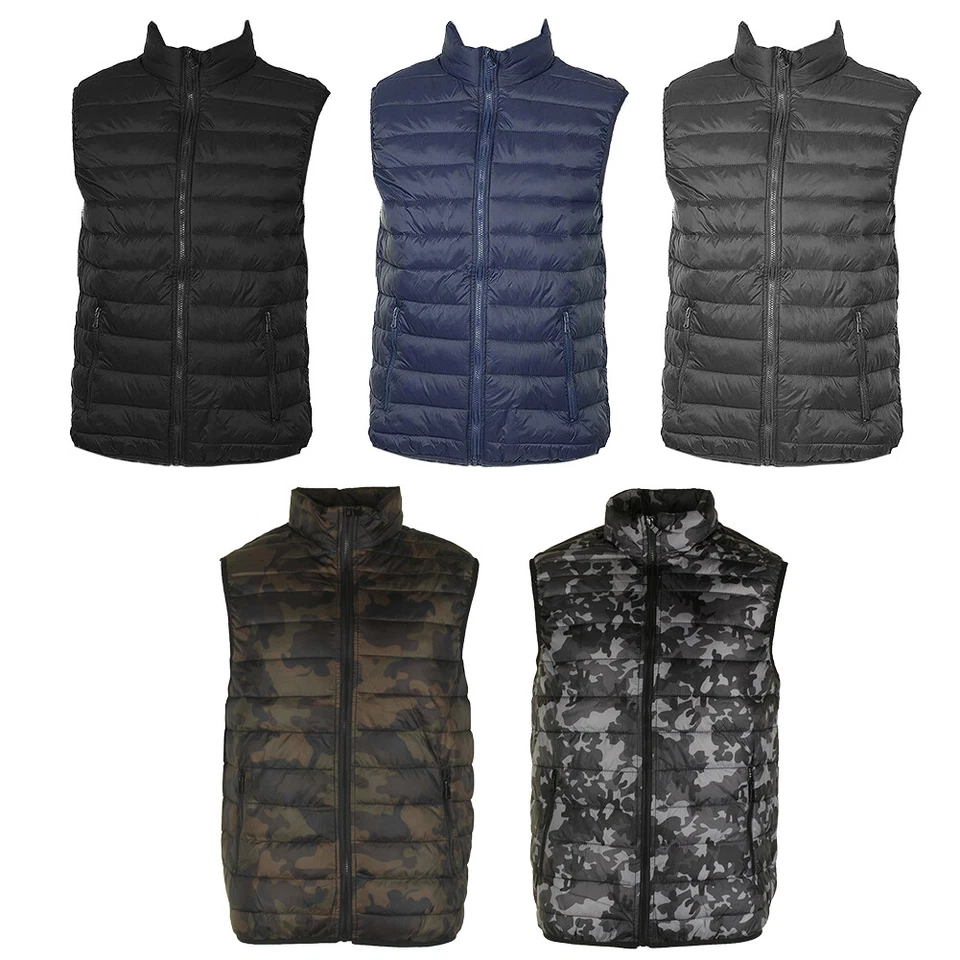 Chaleco hinchado Maximos para hombre sin mangas con cremallera bolsillo frontal cuello falso