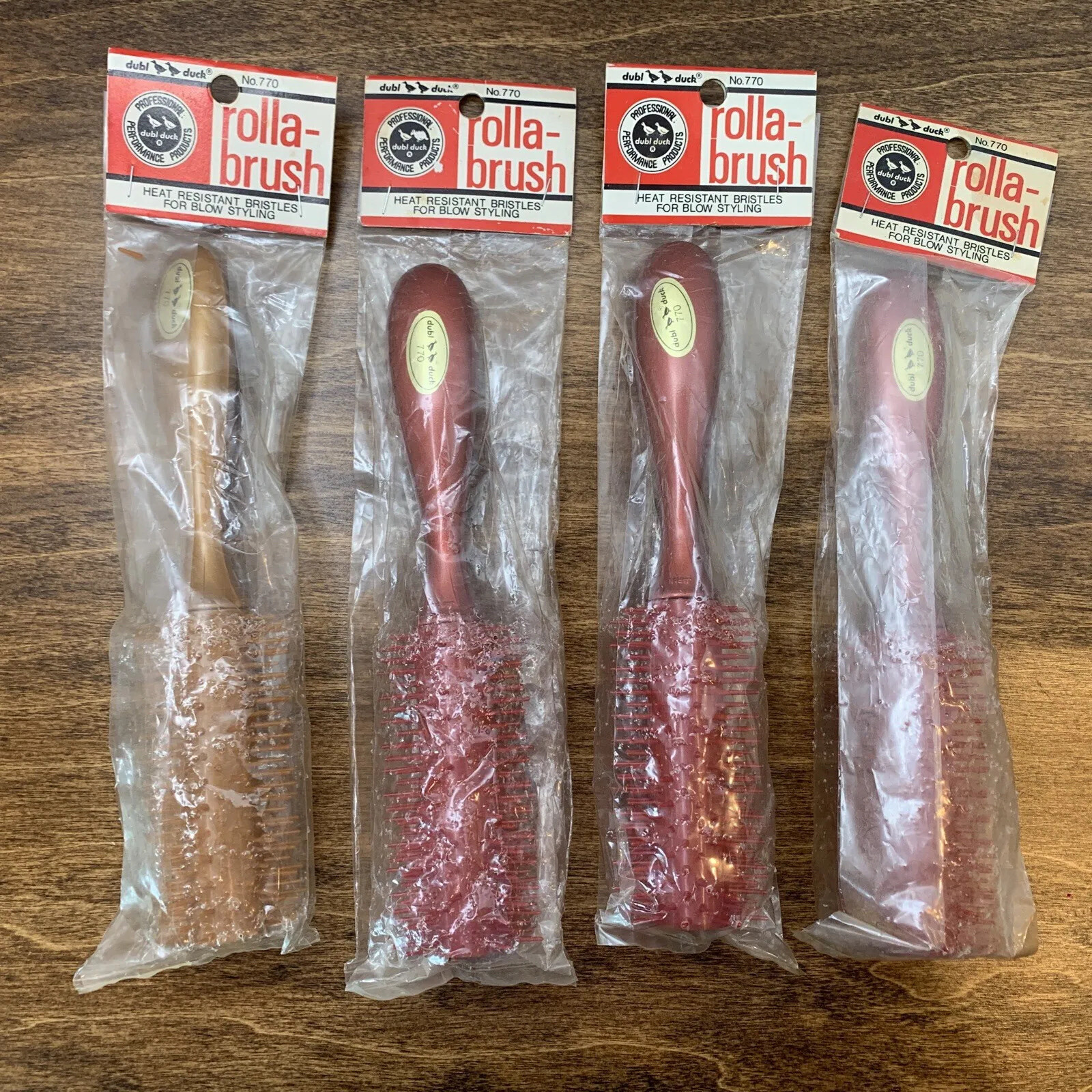 Vintage NOS Dubl Duck Rolla Brush Hairbrush Plastic Styling Beauty Prop Salon