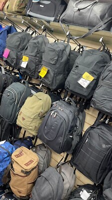 Herren 100 % SCHWARZ Rucksack Backpack Tasche - SPORT ARBEIT REISEN SCHULE WANDERN CAMPING