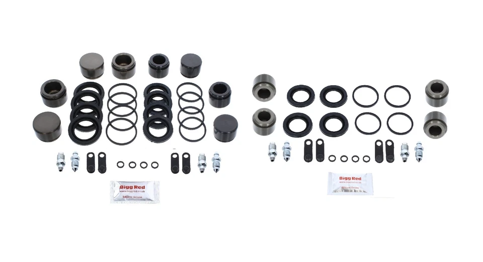 BIGG RED Per Mitsubishi Evo 96-07 Kit Riparazione Ricostruzione Pinza Anteriore e Posteriore