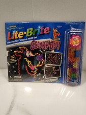 Lite Brite Picture Refill Set Scooby Doo Includes 12 Sheets  Pegs great colors