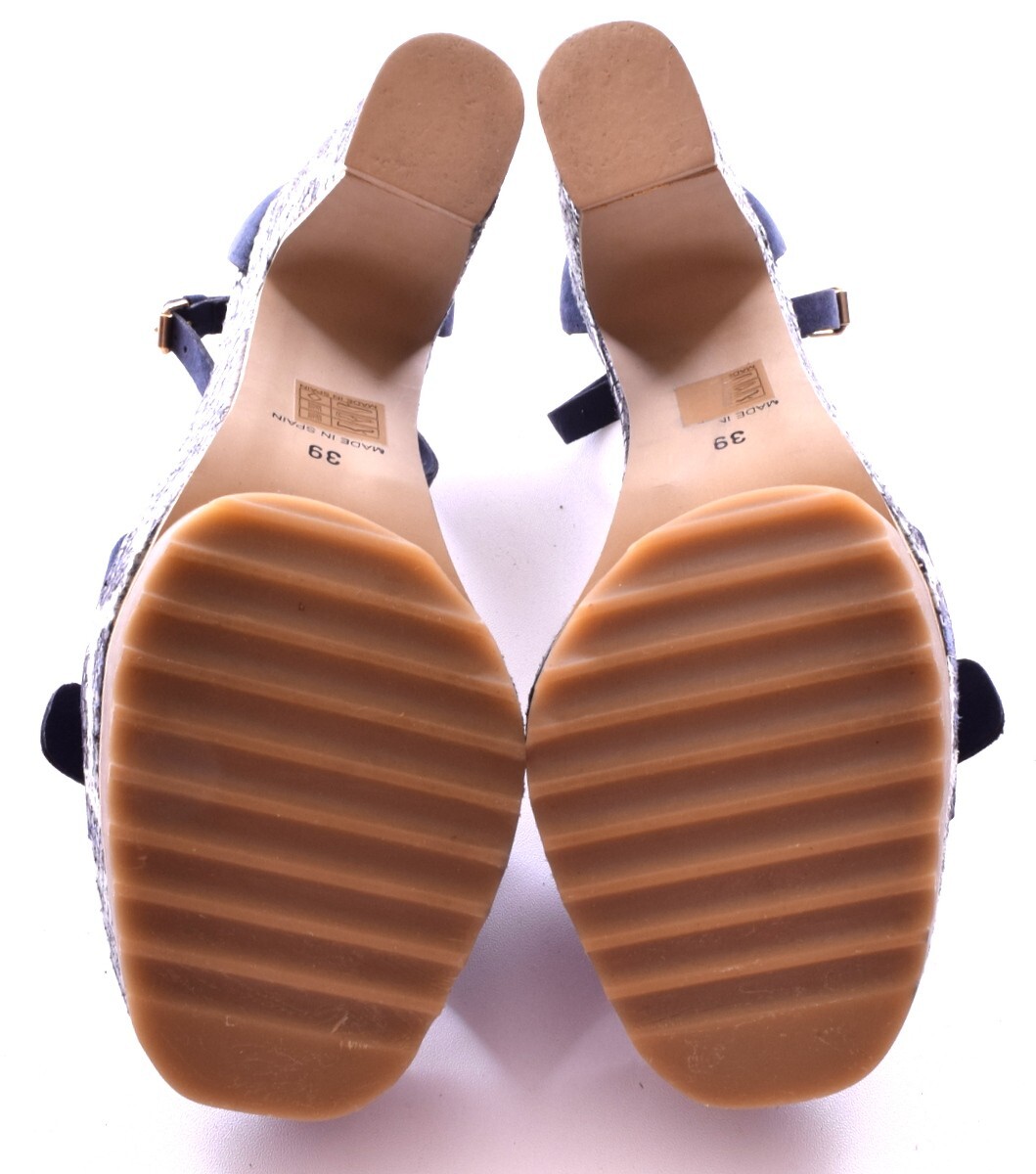 STELLA MCCARTNEY Navy & Python Ankle Strap Platfo… - image 6