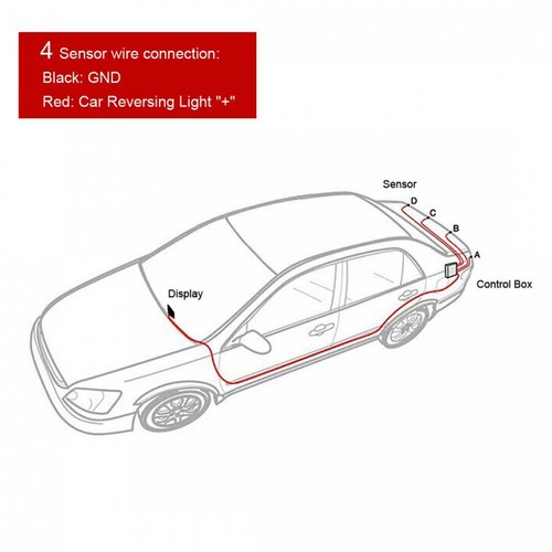 4 sensores Buzzer sistema de sensor de estacionamiento de automóvil con alarma audible / espalda impermeable - Imagen 9 de 10