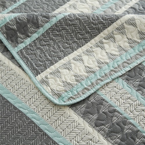 3PCS Exotic Boho Quilt Set Bedspread Coverlet Bed Cover Reversible Lightweight - Picture 81 of 87