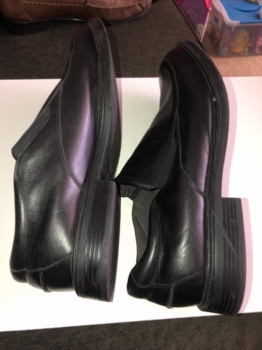 Mens NUNN BUSH LEATHER Slip On Black Shoes Size 14 M Comfort Gel - Picture 5 of 9