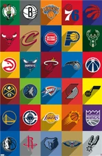 NBA LEAGUE - LOGOS POSTER - 22x34 - 25728