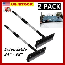 2x Extendable Window Squeegee Cleaner Long Handle Car Cleaning Window Glass 38"