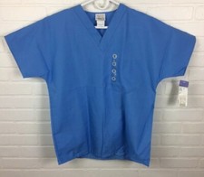 Fundamentals By White Swan Small Womens V Neck Scrub Top 1105 Pacific Blue