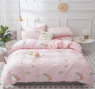 3D Rainbow Unicorn ZHUA2056 Bed Pillowcases Quilt Duvet Cover Set Queen King Zoe