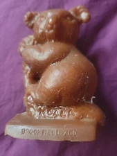 Vintage Mold-A-Rama KOALA BEAR Brookfield Zoo Souvenir Dark Brown Chicago 