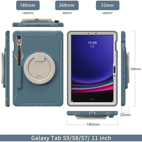 For Samsung Galaxy Tab S7 S8 S9 FE Plus S10 Tablet Shockproof Case Stand Cover - Bild 62 von 102