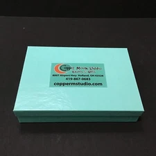 Fused Glass Fall Autumn Gallery Copper Moon Studio Made Tile Gift 4” NIB