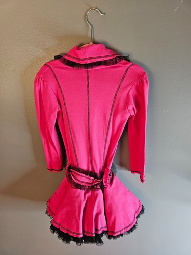 OHH! LA LA! COUTURE Girls Hot Pink Tulle Dress with Rhinestones Holiday size 6 - Picture 2 of 7
