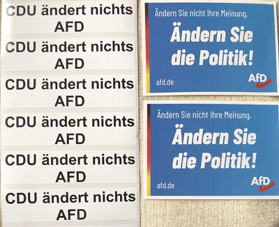  4 Aufkleber Gold Brother LG AFD TV Grün Filter CDU SPD FDP Jacke Hose Trolley