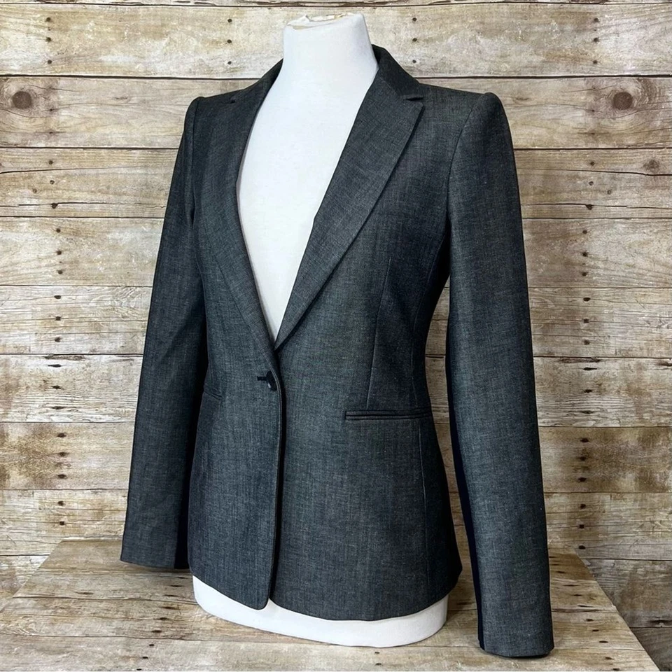 Blazer gris para mujer BCBGMAXAZRIA talla XS Foto 3 de 4