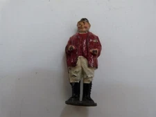 VINTAGE J. Hill Co. Lead Figure Red White Top Hat Fox Hunt 2.5"