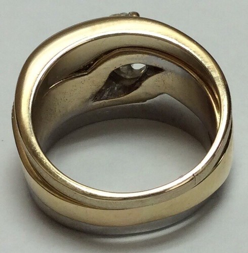 14K Solid Gold Custom Made 3 Ring 1.17CT Oval Diamond Wedding Set 13.4g Sz 6.5 - Picture 4 of 12