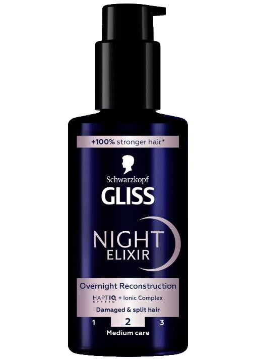 SCHWARZKOPF GLISS Night Elixir for the night, Overnight Reconstruction 100ml