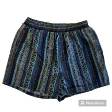 Vtg 90's Pacific Scene GEOMETRIC Tribal Swim Shorts SURFER SKATER Trunks M