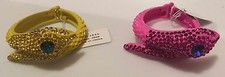 Crystal Rhinestone Snake Animal hinged Bracelet