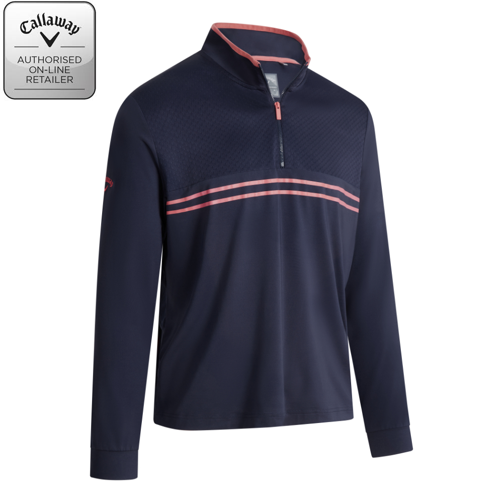 CALLAWAY TEXTURED PRINT 1/4 ZIP GOLF JUMPER WINDSTOPPER NEW CALLAWAY TEXTURED PRINT 1/4 ZIP GOLF JUMPER WINDSTOPPER NEW