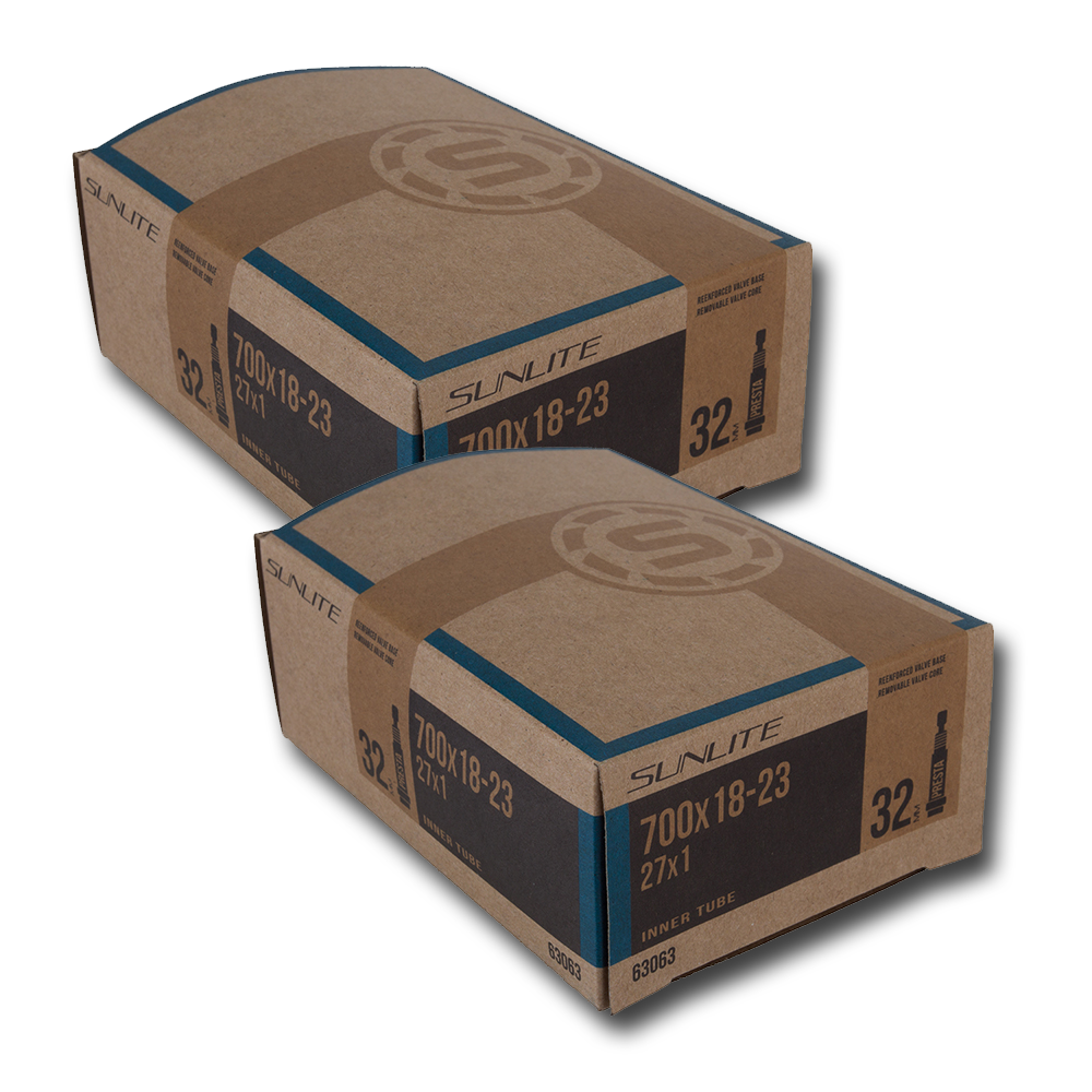 Sunlite Bicycle Inner Tubes 2pack 700x1823c Presta Valve 32mm Road