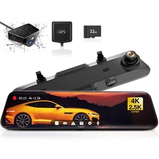 WOLFBOX G900 4K Mirror Camera For Car Front and Rear With Super Night Vision