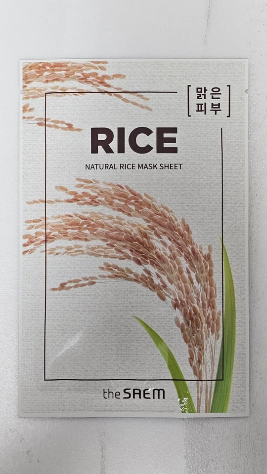 The Saem Rice Sheet Mask 10pcs – Brightening & Hydrating Vegan K-Beauty Skincare - Image 2 of 4