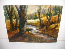 VINTAGE IMPRESSIONIST LANDSCAPE  OIL PAINTING SIGNED 