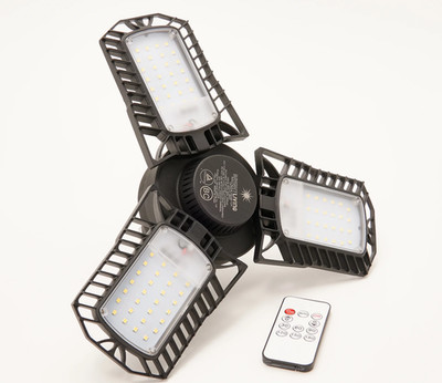 BrightLiving Tri-Panel LED Light with Motion Sensor & Battery Backup NEW