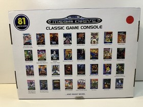 AT Games Sega Mega Drive Classic Console 81 Built-In Games Boxed & Tested SUPERB