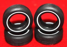 TIRES (4) BEAUTIFUL NARROW WHITE /WALL WIDE TRAC / 5-STAR  QUALITY 1/25 SCALE