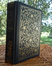 Romance Treasury HC Book Blue Gold Floral Embossed Library Shelf Staging Decor