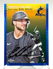 2023 Topps Chrome Platinum Anniversary Charles LeBlanc RC Blue Prism Refractor