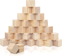 HolzwüRfel Blanko,Kleine Quadrat WüRfel, Unbehandeltes BauklöTze Holz, Bastelmat