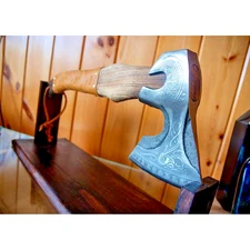 Tactical Viking Axe - Hand Forged Carbon Steel w/Leather Sheath