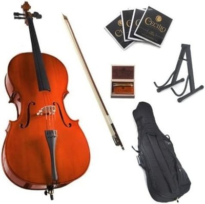 Cecilio 4/4CCO-100  Cello  with Soft Case, Full-size - Natural