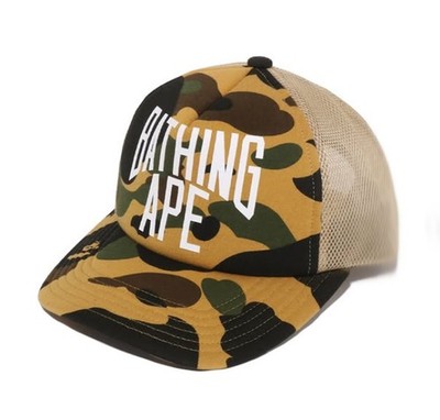 A BATHING APE Men's Goods 1ST CAMO NYC LOGO MESH CAP 1M30180003 b