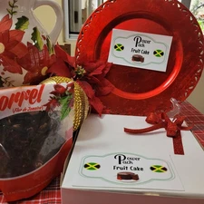 Clover’s Power Pack Jamaican Black Fruit Cake 7” Rum Soaked 1 lbs Jamaican Cake