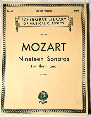 Mozart - 19 Sonatas For Piano Complete Ed Sheet Music Schirmer s Library Musical