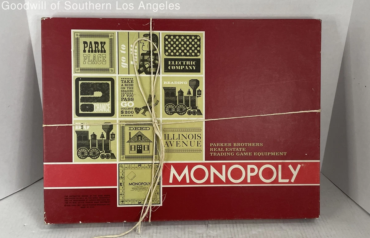 Monopoly Board 1964 Vintage Manufacture Board & Traditional Games