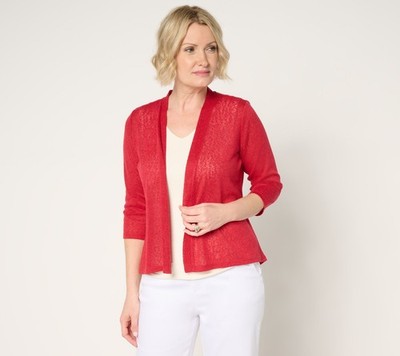 Gloria Vanderbilt Women's Top Sweater Sz L Denim & Co. Essentials Red A685473