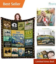 Hiking Blanket Flannel 50x60in Outdoor Camping Travel Warm Throw Gifts for Me...
