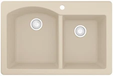 Karran USA QT-610 Quartz QT 33" Drop In Double Basin Quartz