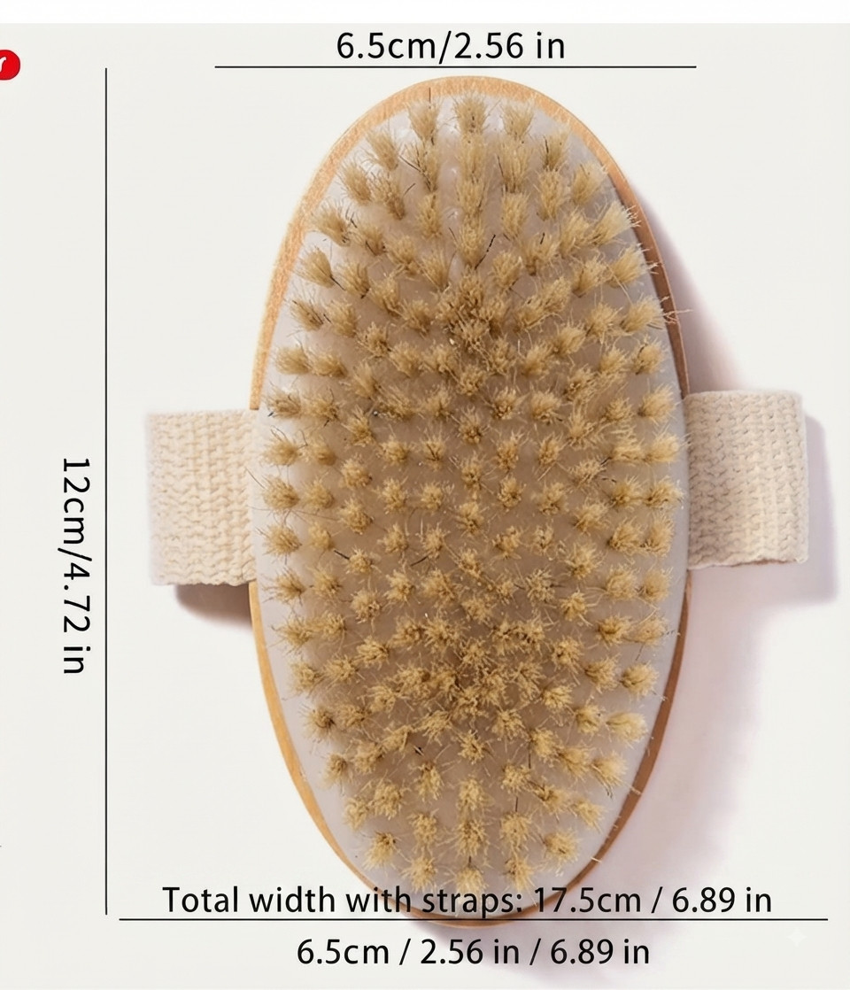 Natural Boar Bristle Dry Body Brush Wooden Exfoliating Bath Shower Massage Spa — image 5