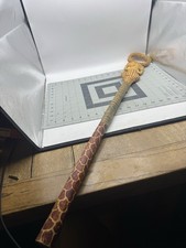 Kenyan Walking Stick Cane Carved African Handmade Elephants Hand Painted