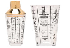 450ml Recipe Cocktail Maker Shaker Ingredients & Guide Durable Plastic Reusable