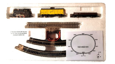 Z Marklin 8165 DB Starter set w/ box car & gondola (tested-120V