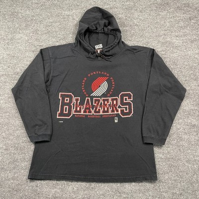 Vintage 90s Portland Trail Blazers Hooded Shirt Medium 21x26  Jostens