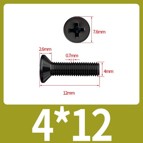 PHILLIPS MACHINE SCREWS COUNTERSUNK FLAT HEAD BOLTS M2 - M6 A2 STAINLESS BLACK - Picture 42 of 68